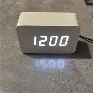 Faux wood Digital LED Clock